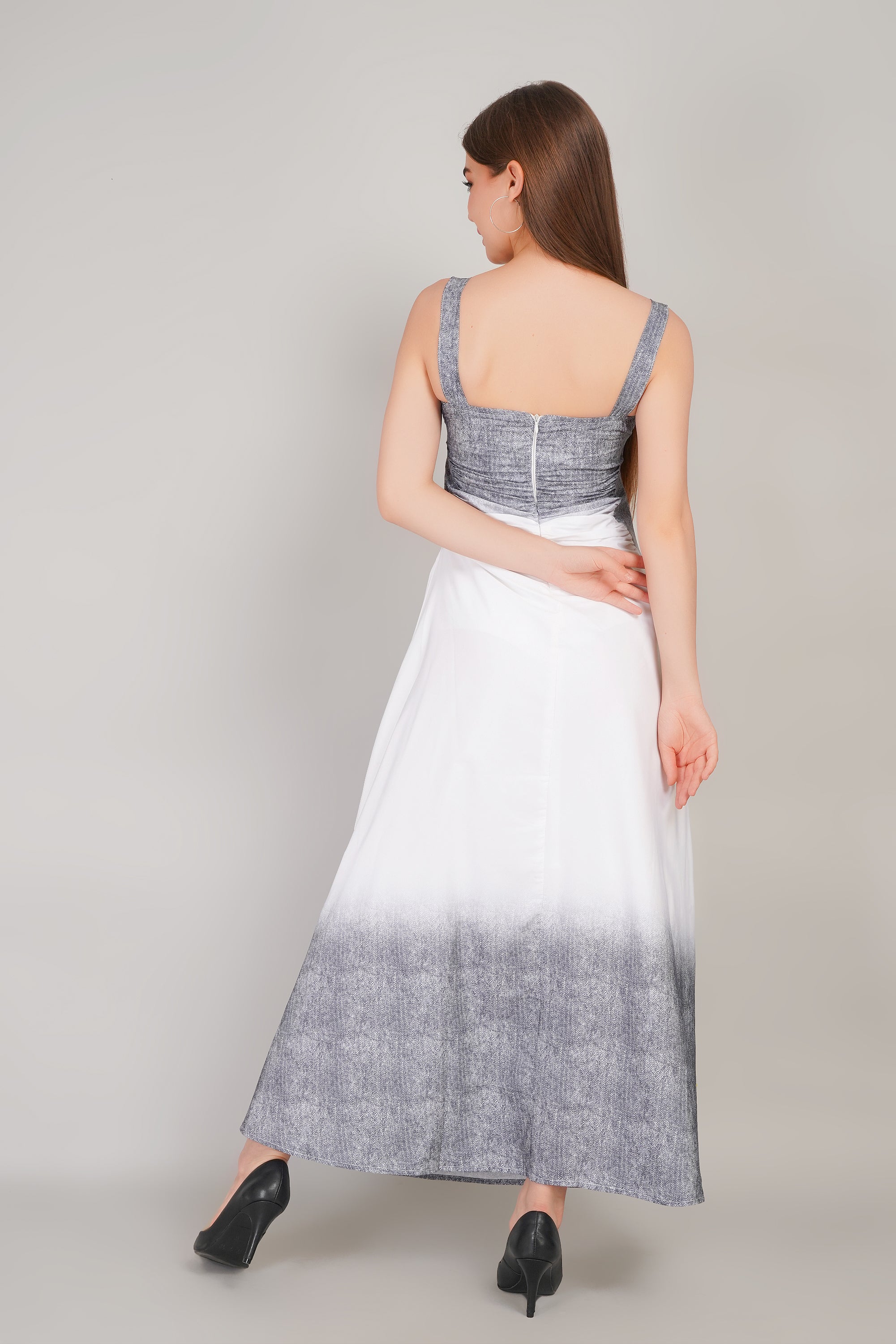 Two-Sided Shaded Long Dress