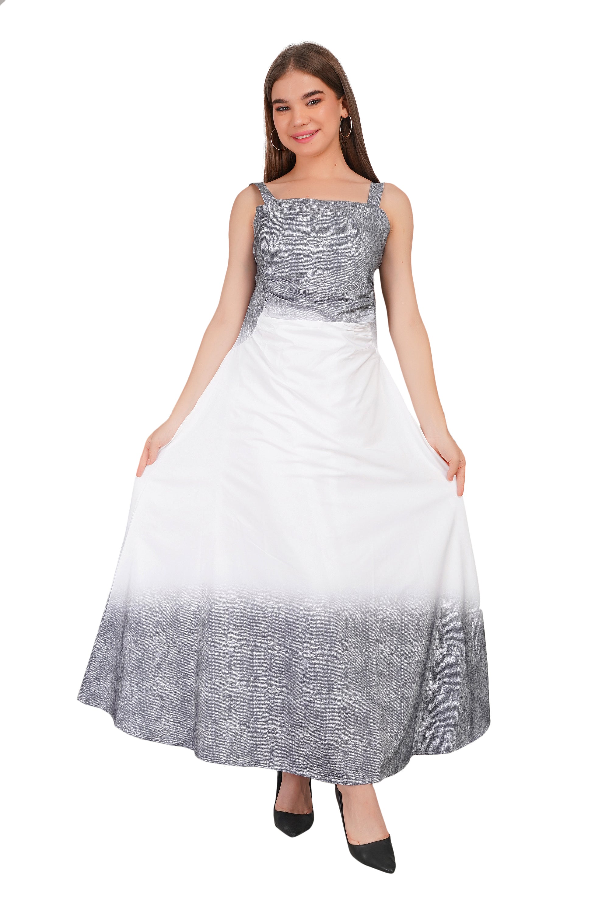 Two-Sided Shaded Long Dress