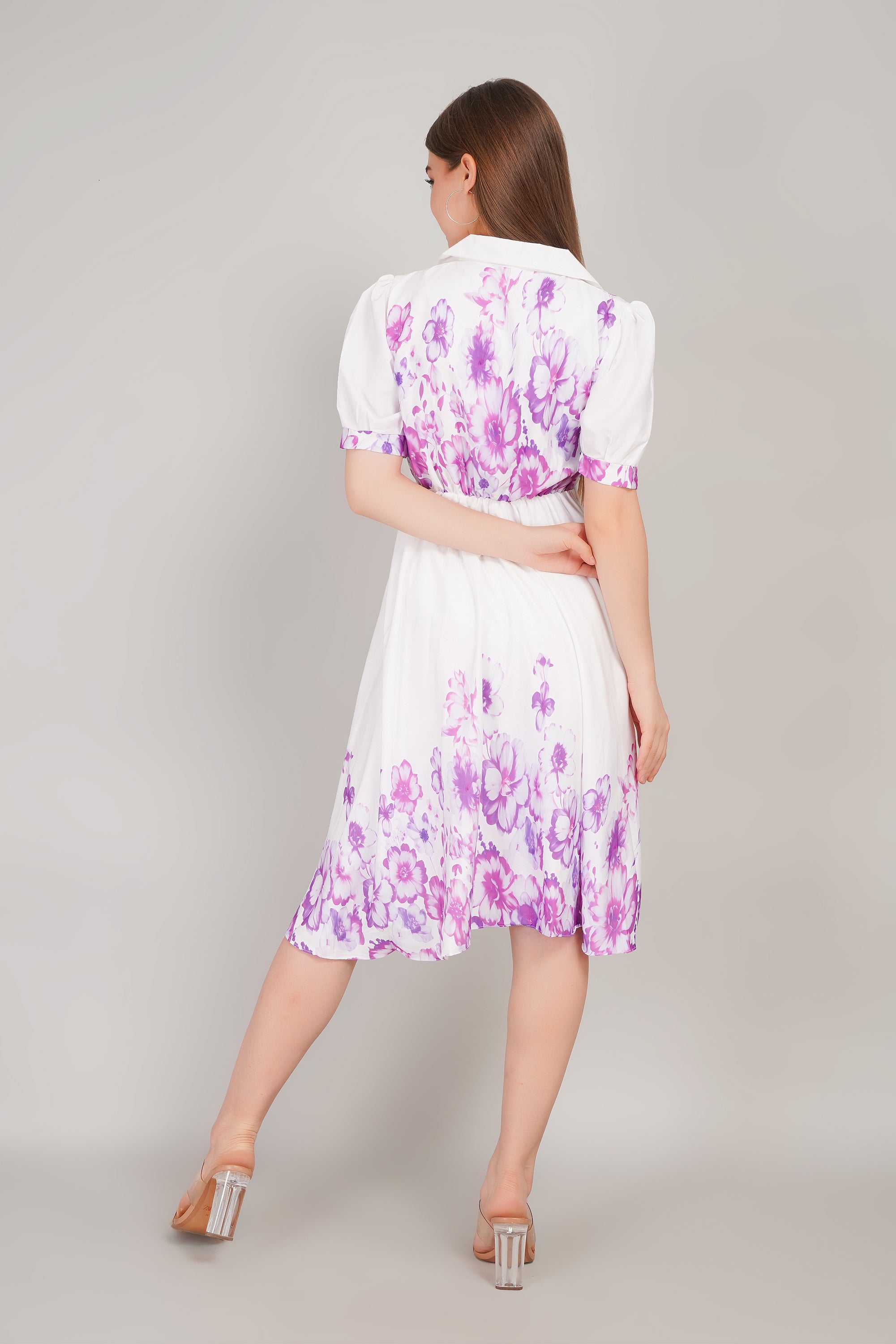 Floral Border Print Dress