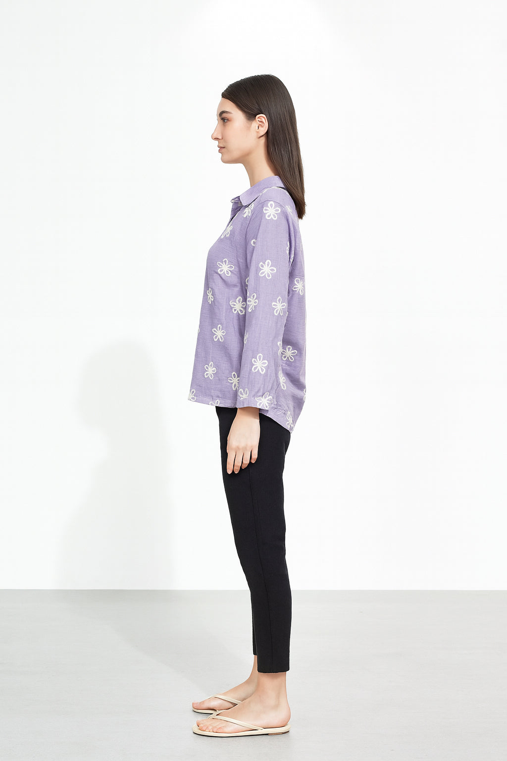 Linen Cotton Embroidered Top