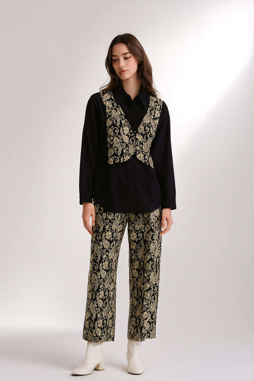 Cotton Co-ord Set with Matching Jacket & Pant