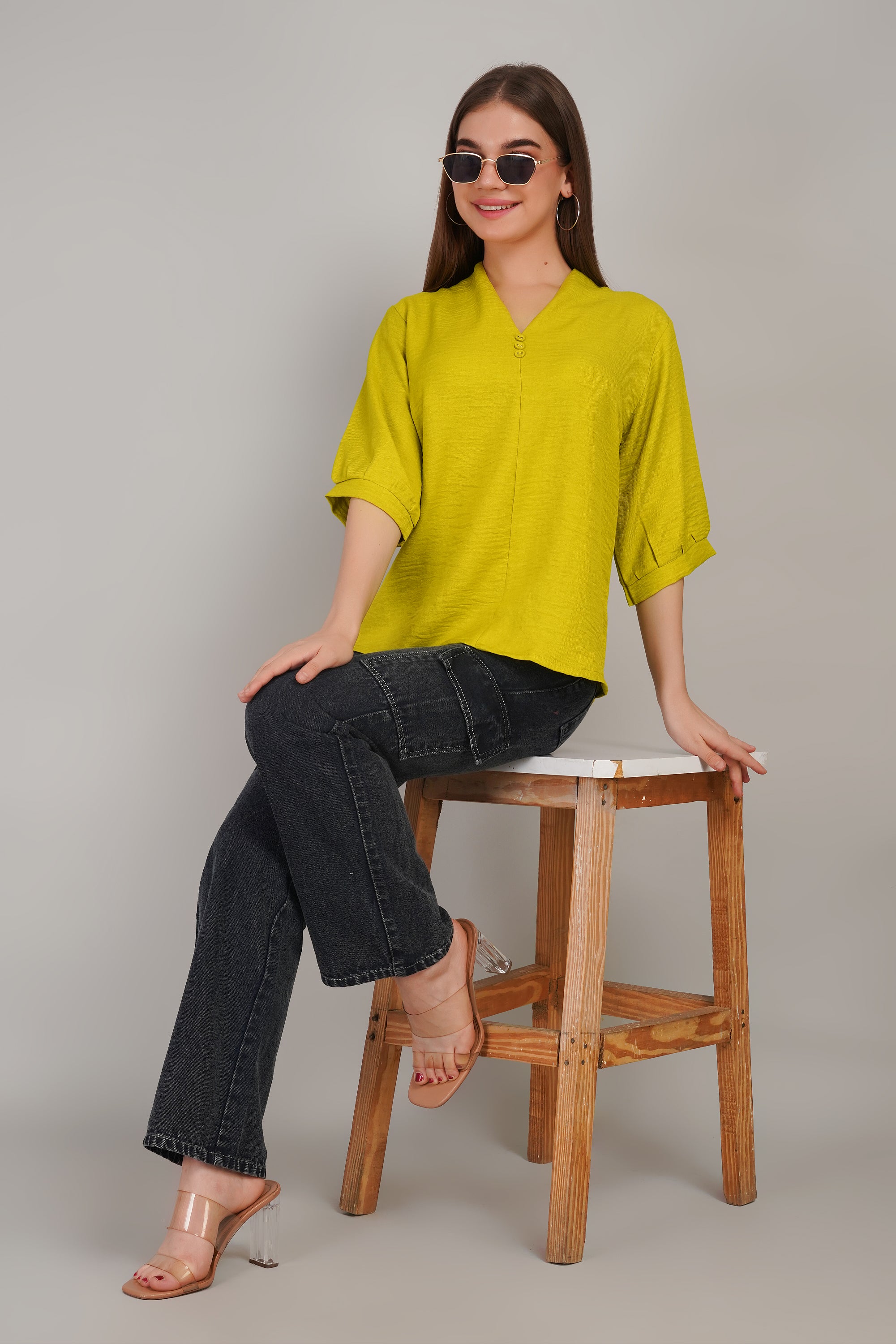 Solid Linen Top