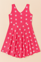 Linen Sleeveless Embroidered Dress