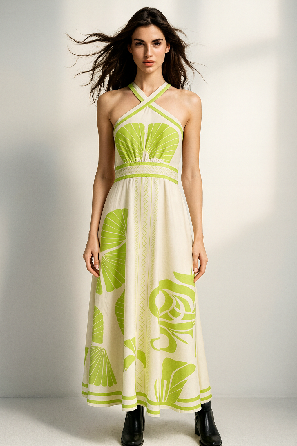 Halter Neck Long Dress