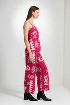 Cotton Sleeveless Printed Co-ord Set