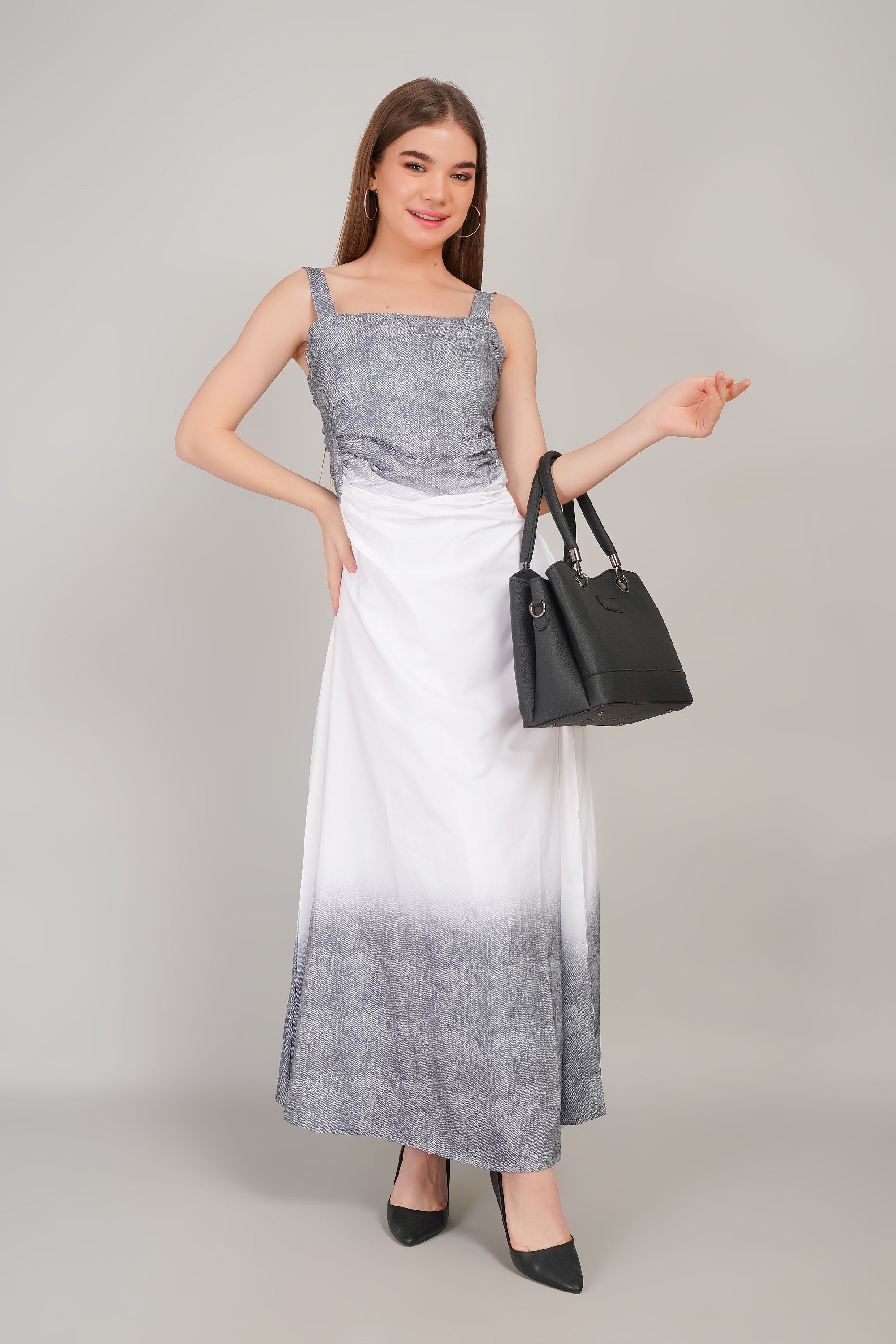 Two-Sided Shaded Long Dress
