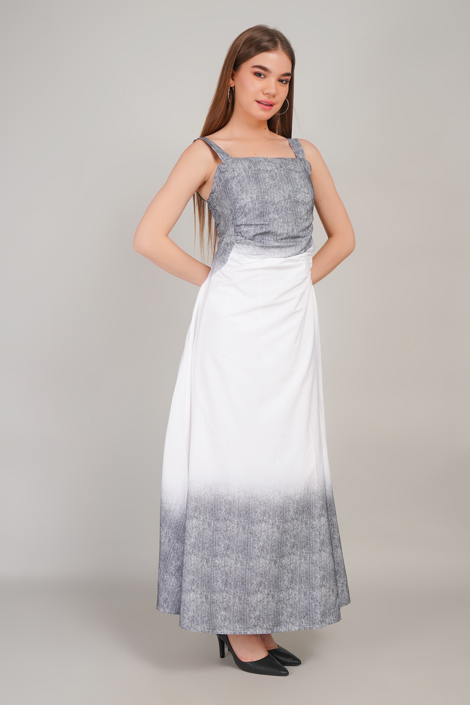 Two-Sided Shaded Long Dress