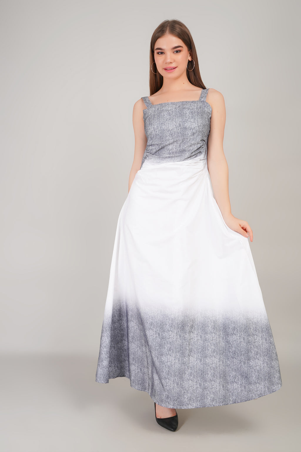 Two-Sided Shaded Long Dress