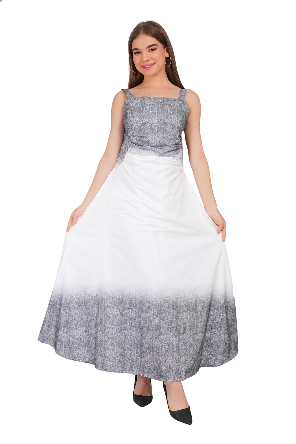 Two-Sided Shaded Long Dress