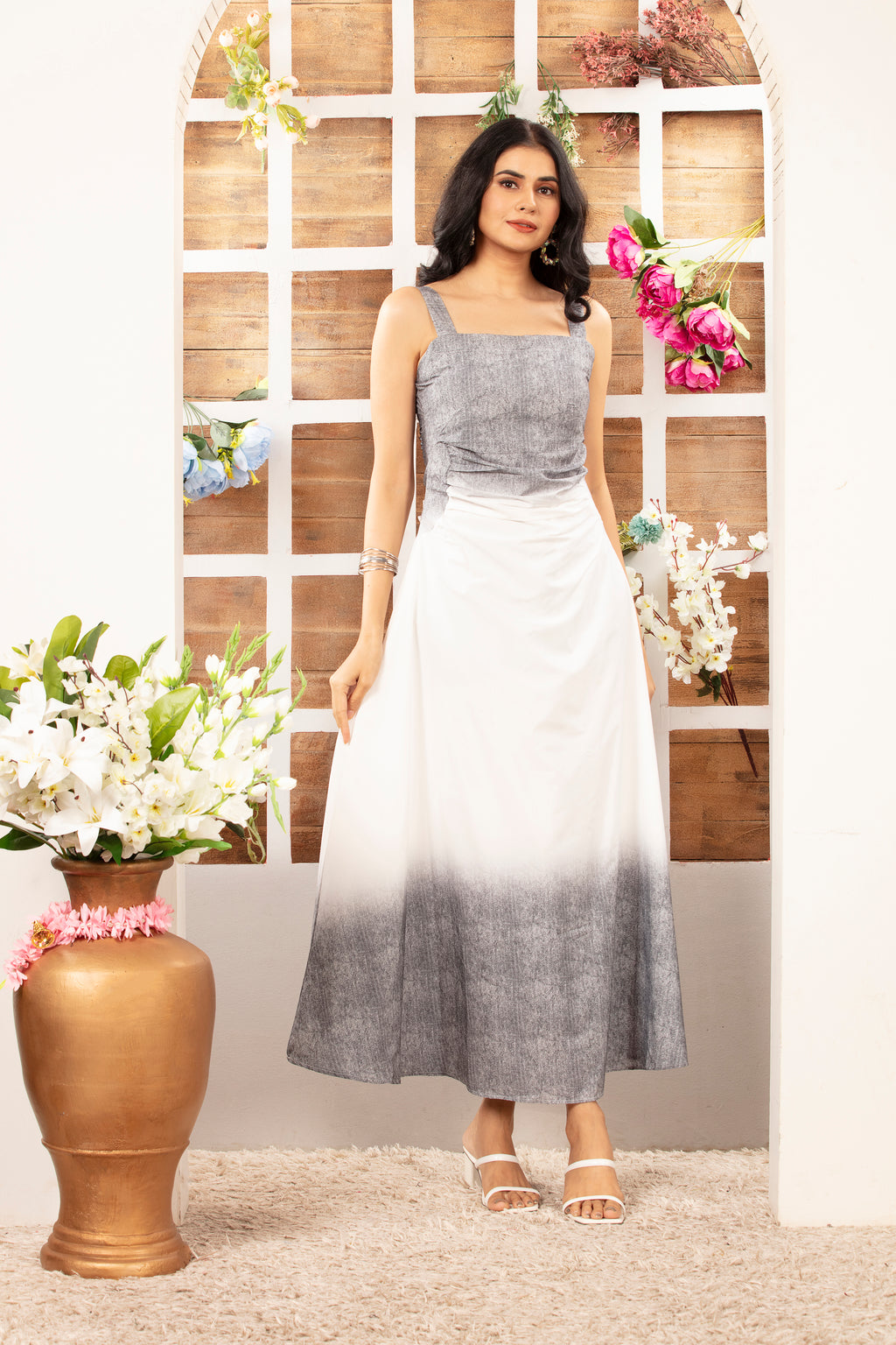 Two-Sided Shaded Long Dress
