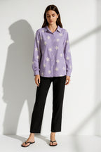 Linen Cotton Embroidered Top