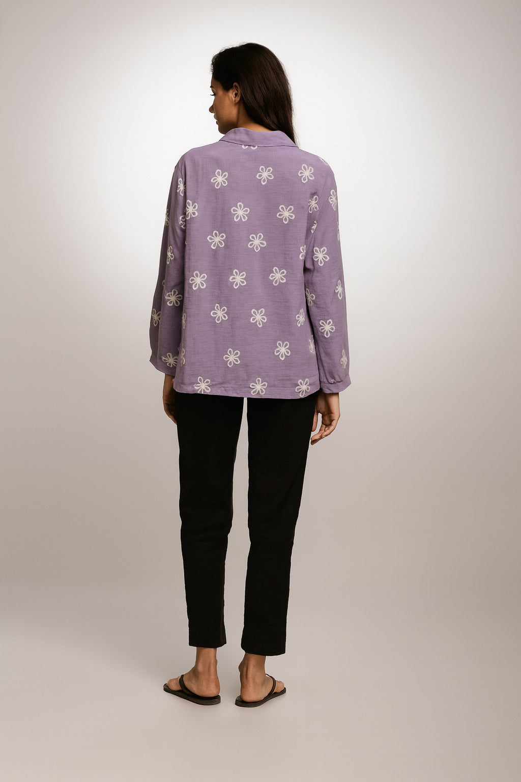 Linen Cotton Embroidered Top