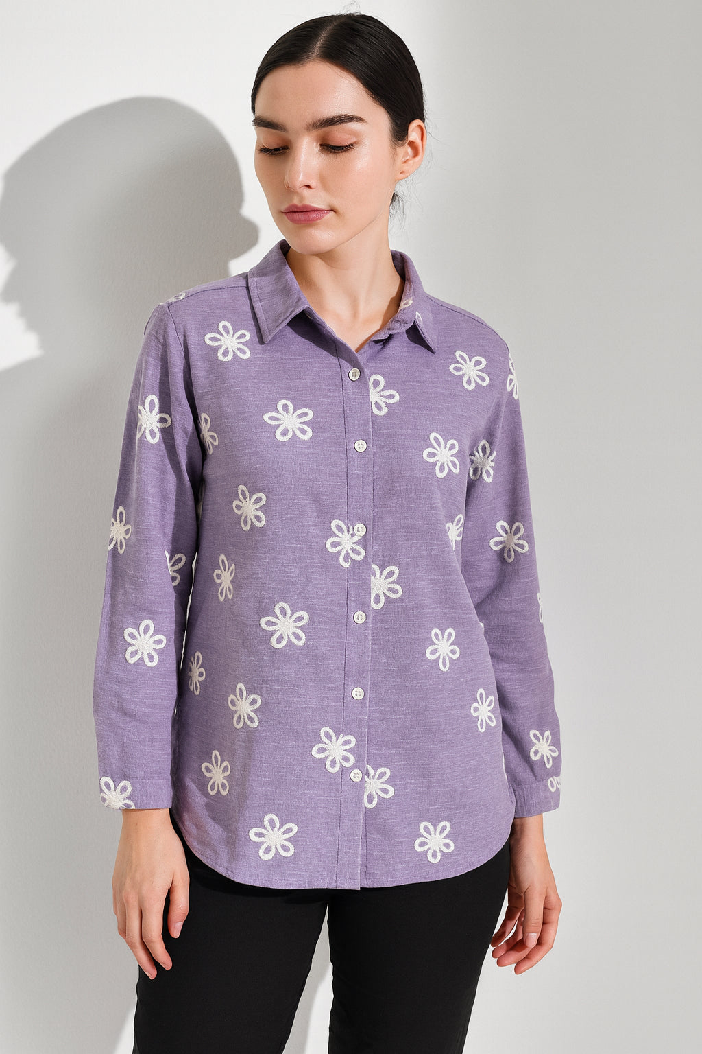 Linen Cotton Embroidered Top