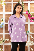 Linen Cotton Embroidered Top
