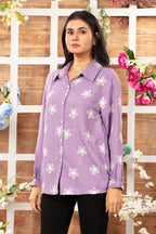 Linen Cotton Embroidered Top