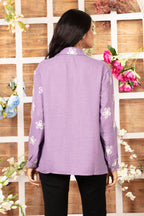 Linen Cotton Embroidered Top