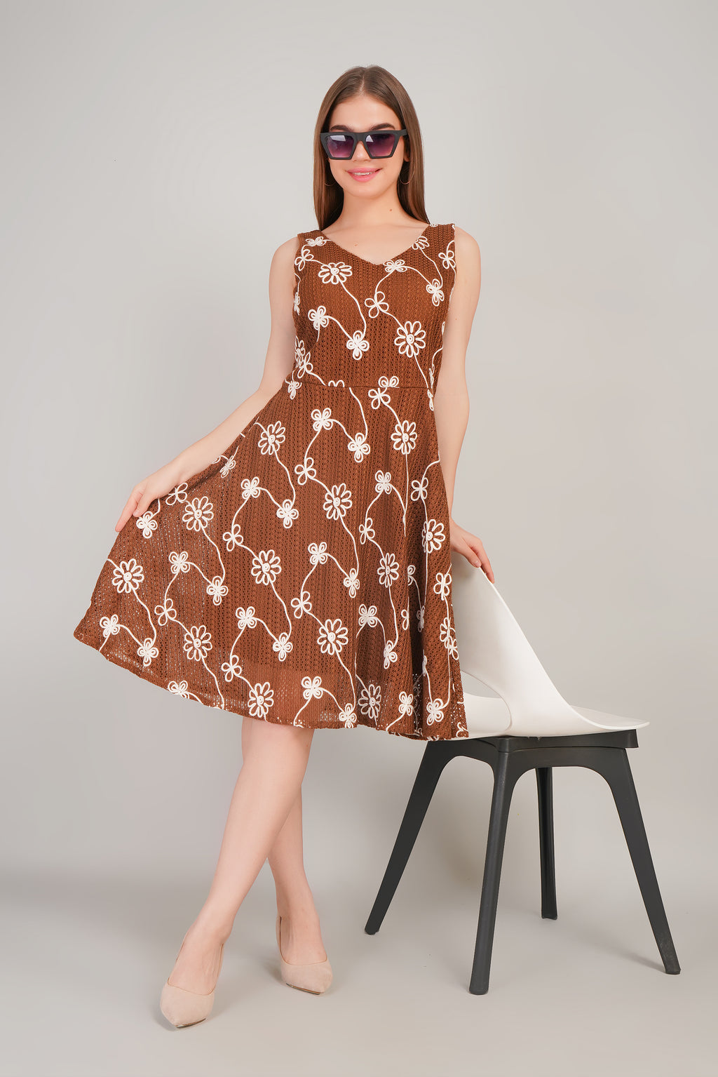 Floral Embroidered Dress