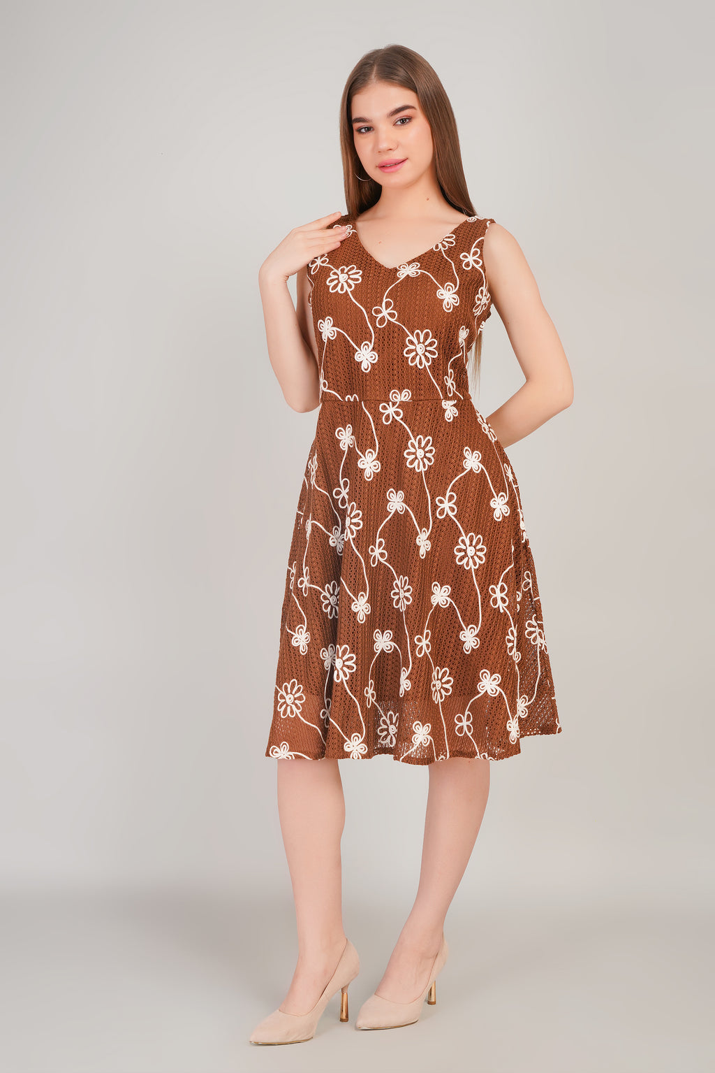 Floral Embroidered Dress