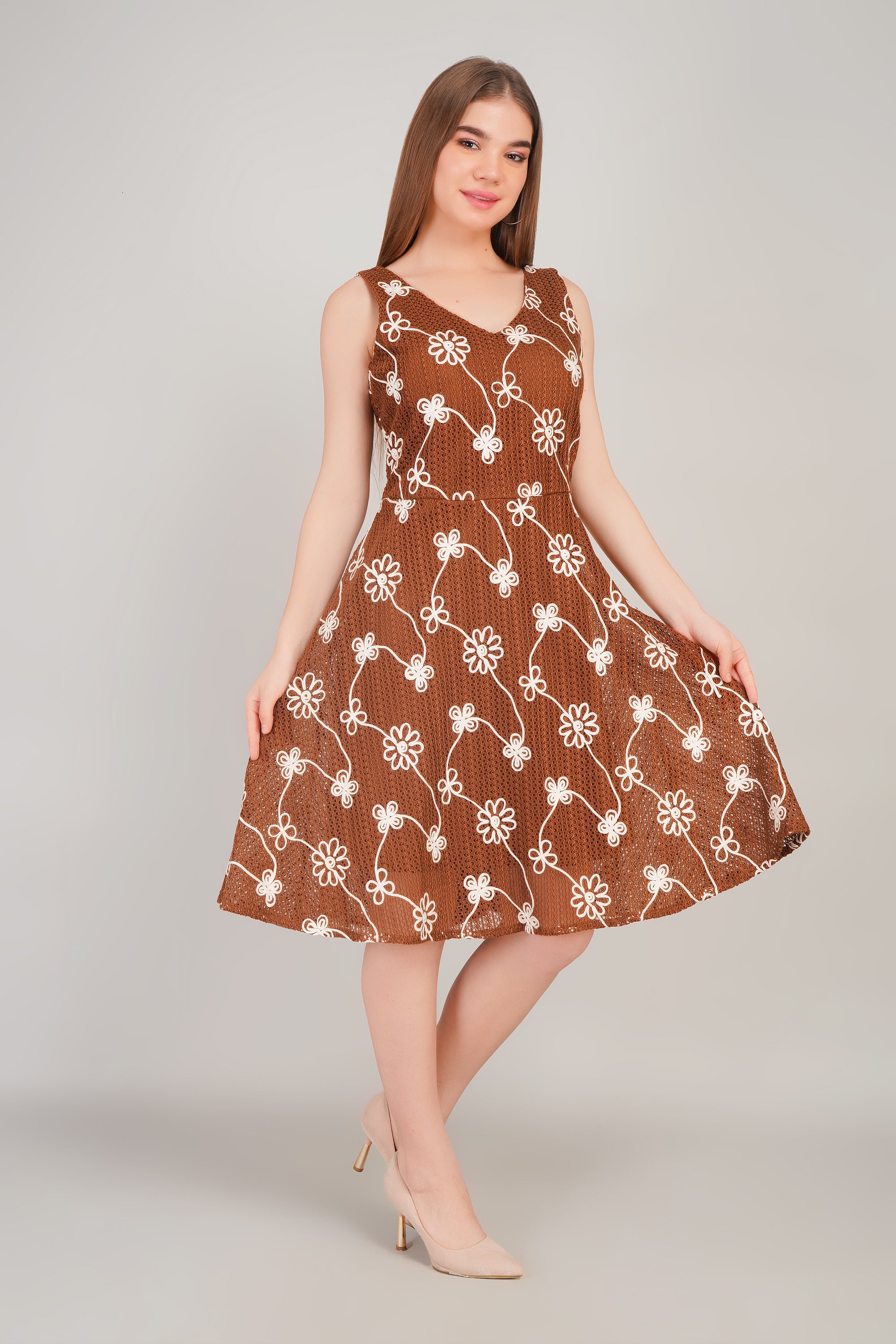 Floral Embroidered Dress