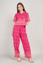 Cotton Co-ord Set with Khadi Border Print