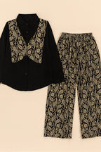 Cotton Co-ord Set with Matching Jacket & Pant
