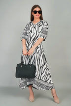 Cotton Kurti Style Border Print Dress