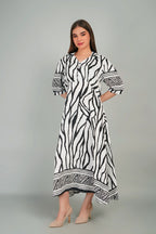 Cotton Kurti Style Border Print Dress