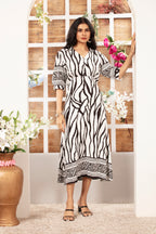 Cotton Kurti Style Border Print Dress