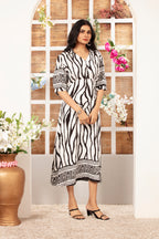 Cotton Kurti Style Border Print Dress