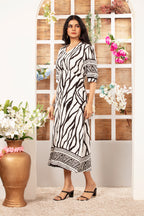 Cotton Kurti Style Border Print Dress
