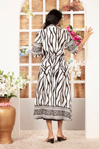 Cotton Kurti Style Border Print Dress