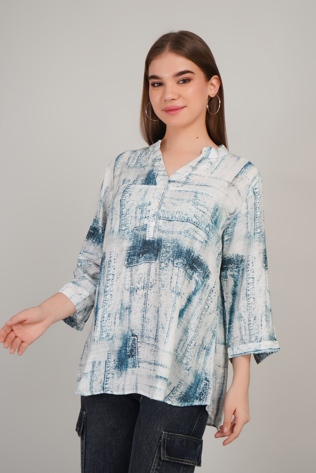 Cotton Rayon Printed Top