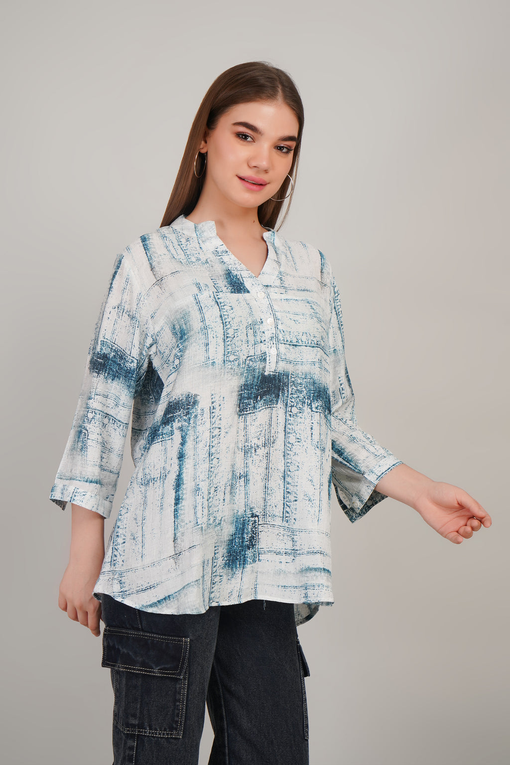 Cotton Rayon Printed Top