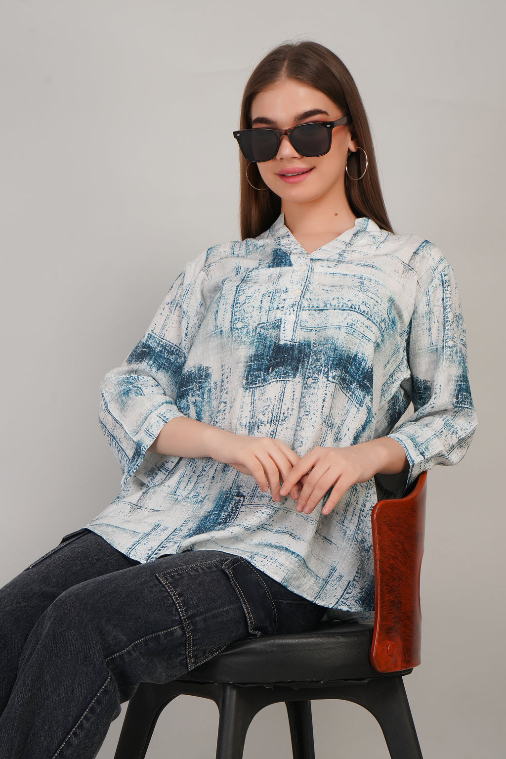 Cotton Rayon Printed Top