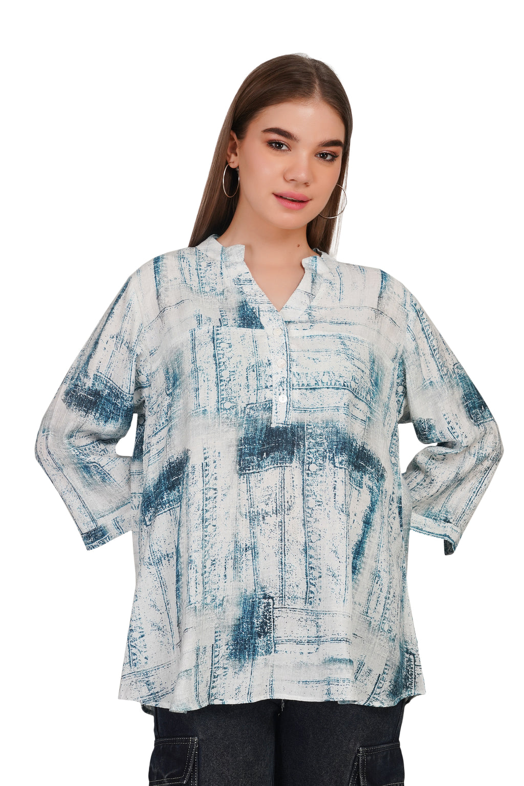 Cotton Rayon Printed Top