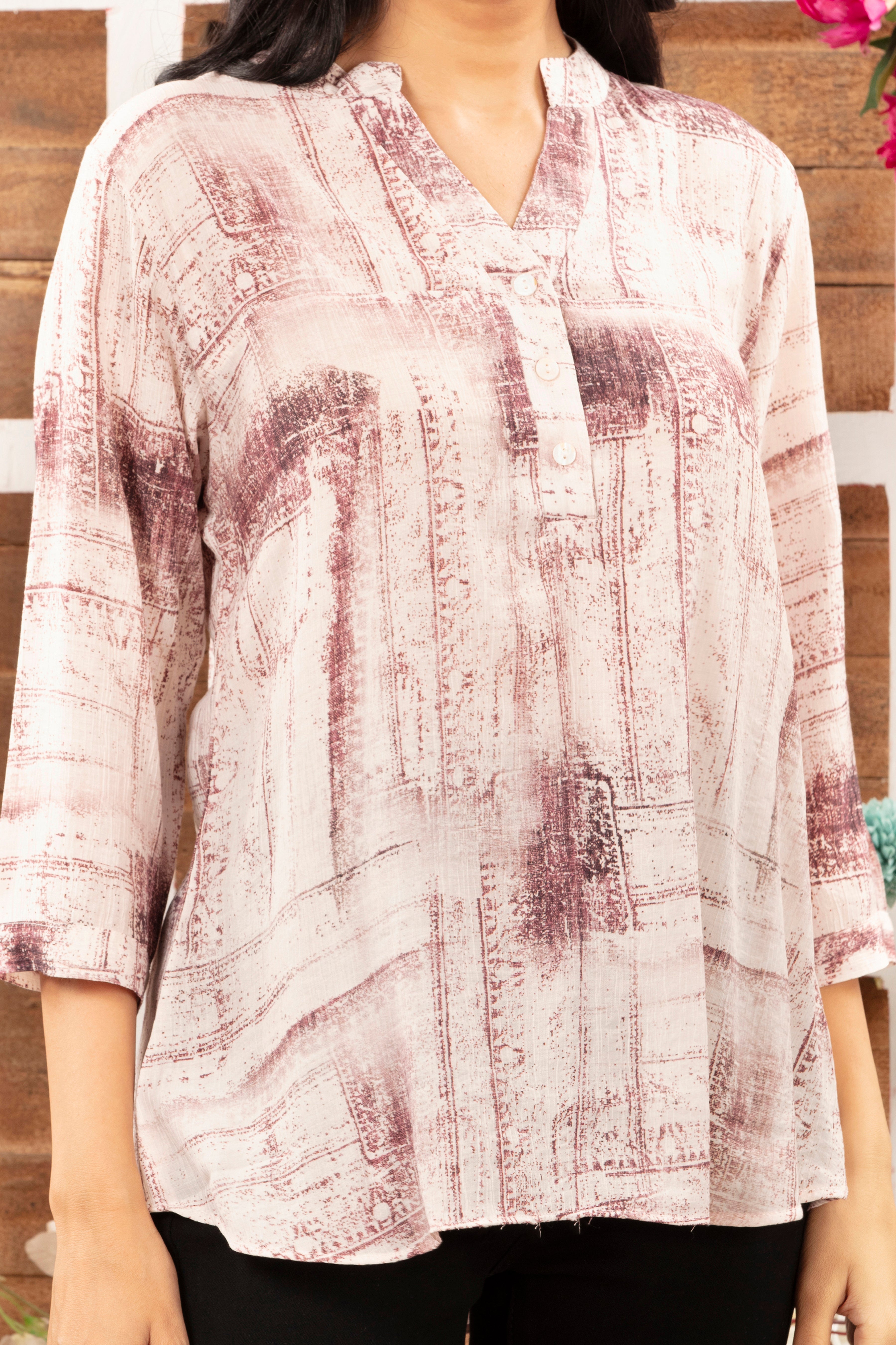 Cotton Rayon Printed Top