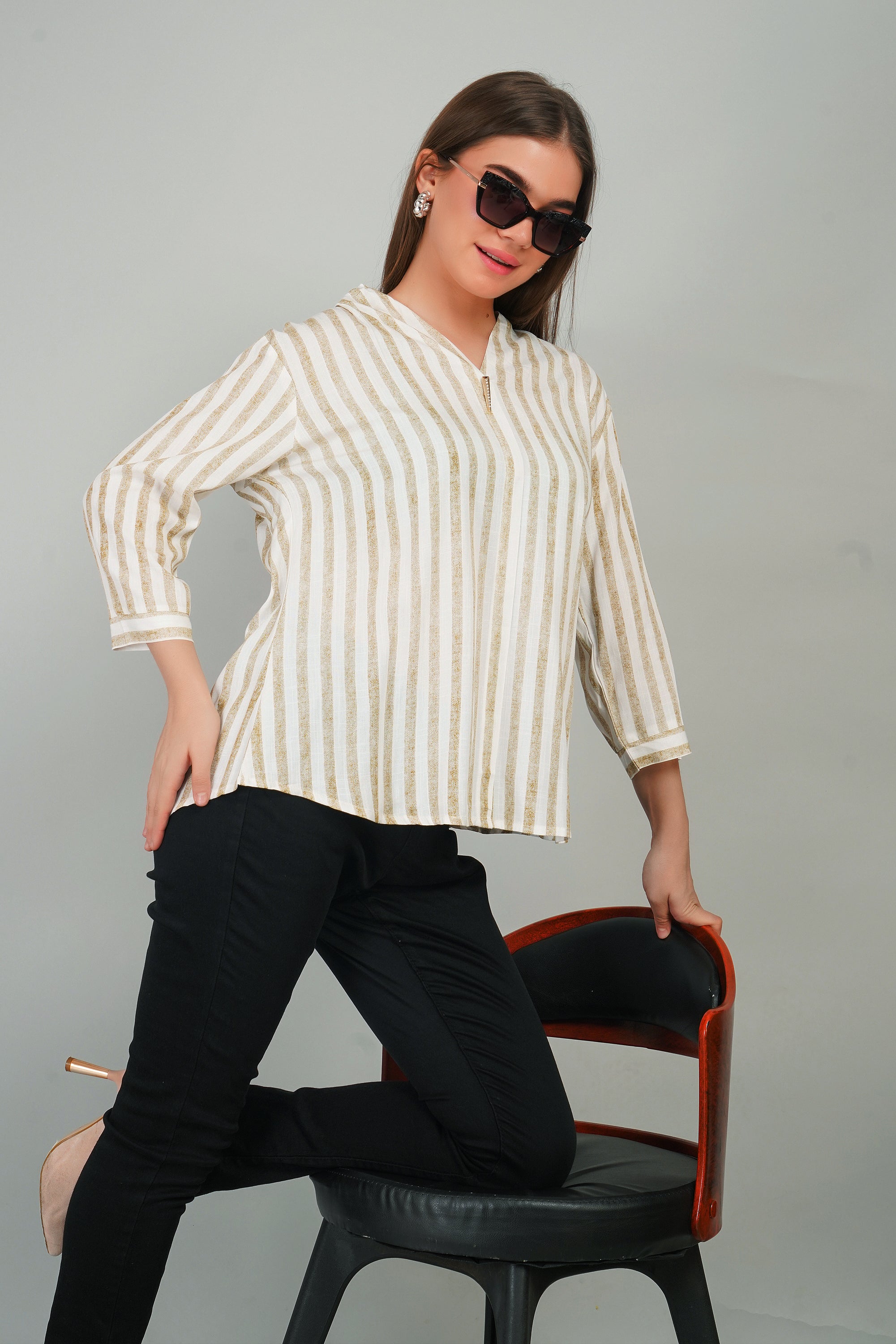 Cotton Striped Top