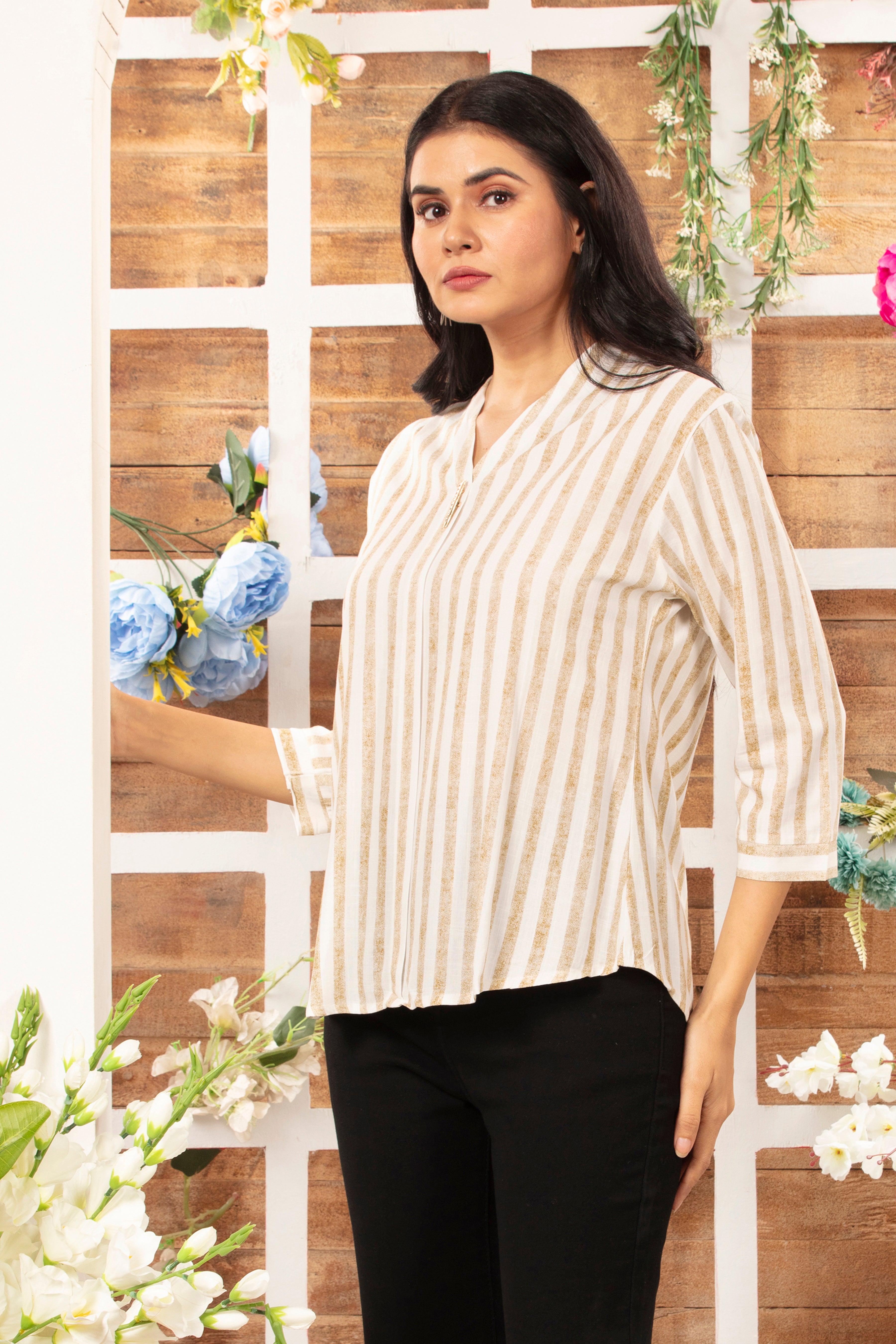 Cotton Striped Top