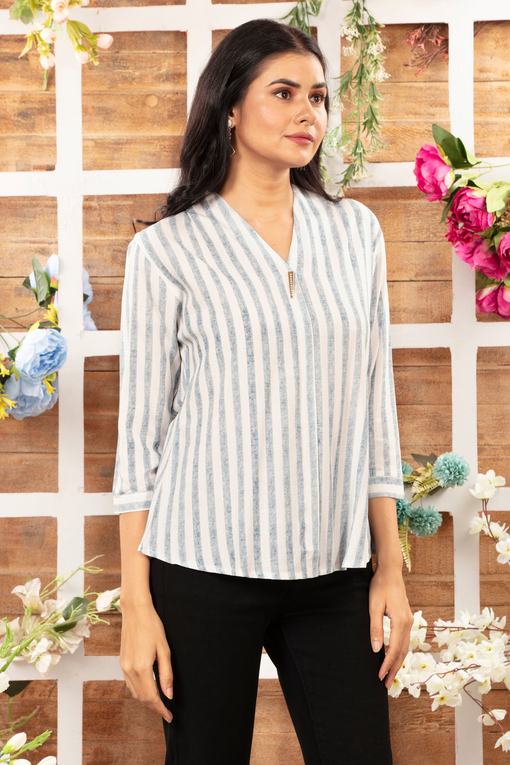 Cotton Striped Top