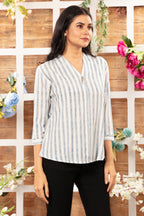 Cotton Striped Top