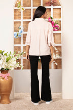 Cotton Shirt with Border Lace