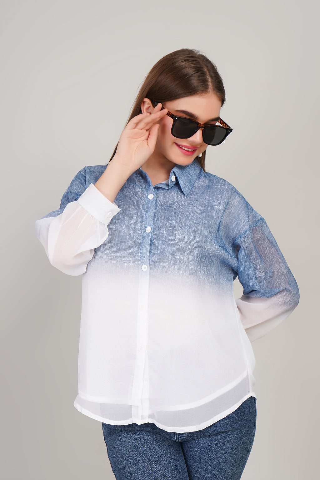 Chiffon Shaded Shirt