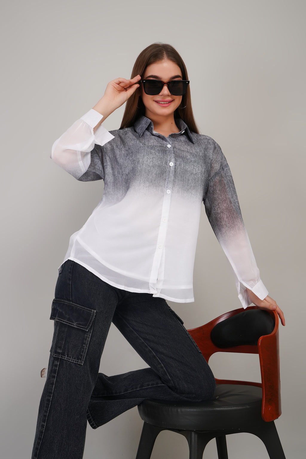 Chiffon Shaded Shirt