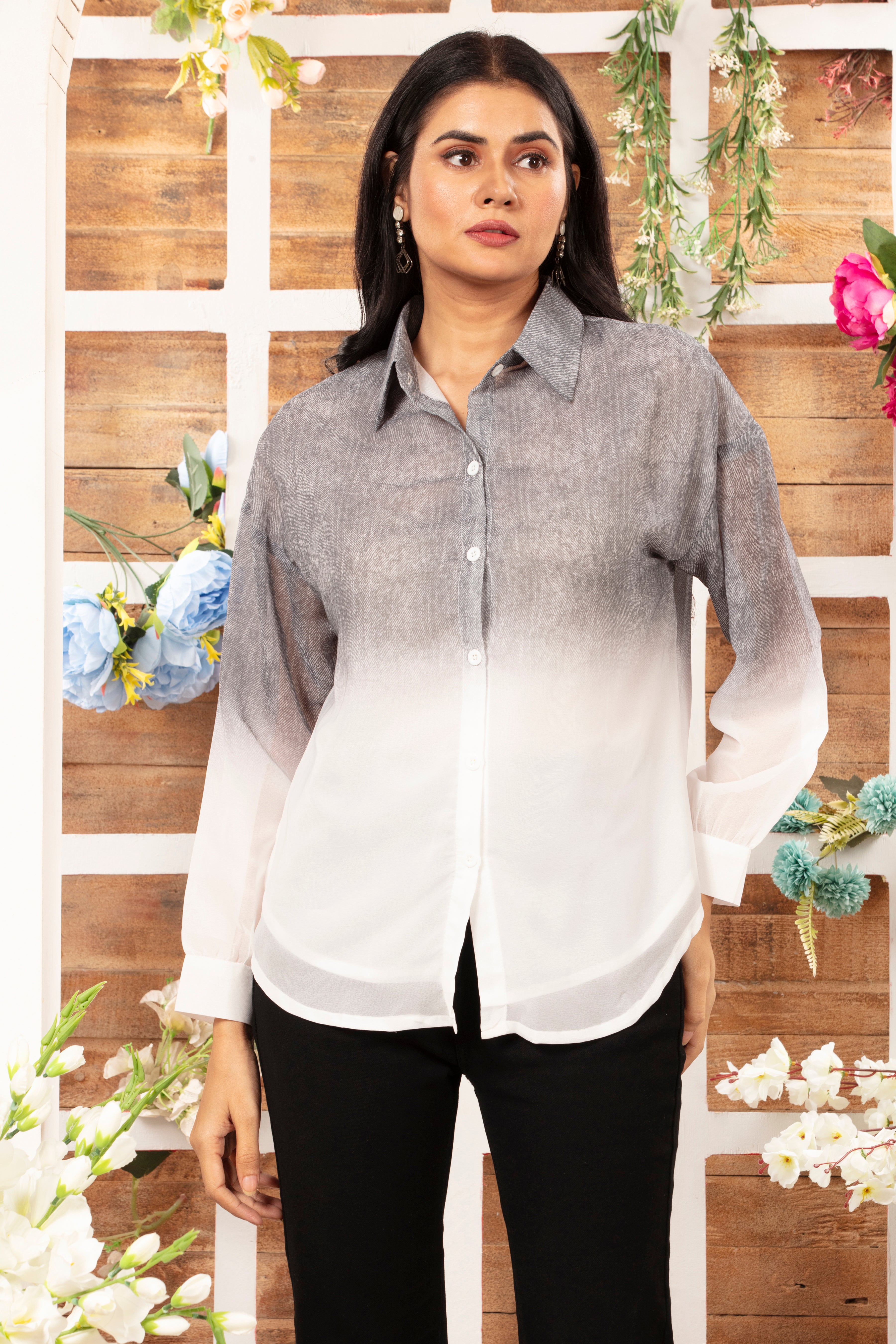 Chiffon Shaded Shirt